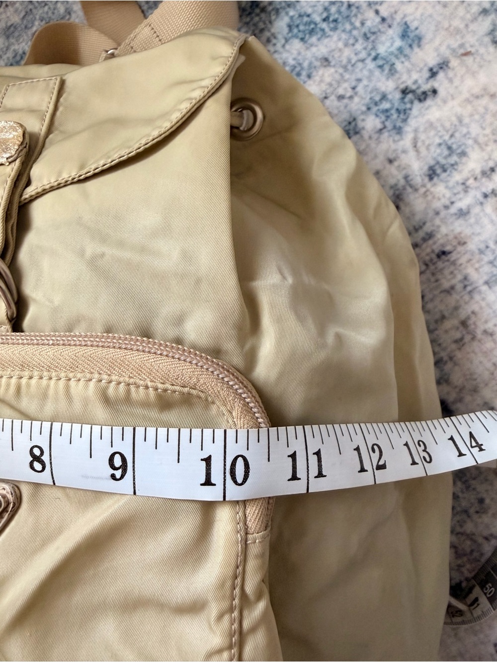 Prada Light Beige Nylon Drawstring Backpack - Picture 10 of 10